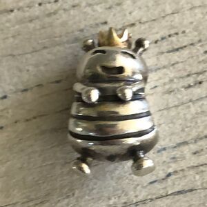 Pandora 14k Sterling queen bee bead 14k plated 925 ALE retired